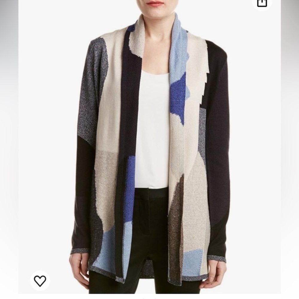 Nic + Zoe Women’s Overland Open Front Cardigan Sweater Size 1X